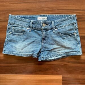 Guess Low Rise Light Blue Denim Shorts